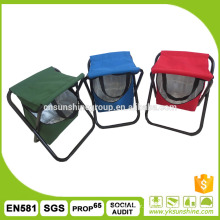 Folding storage cooler bag for fishing stool